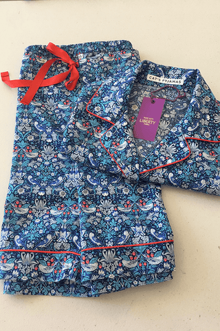 Summer Strawberry Thief Shorty PJ set (Liberty Lawn)