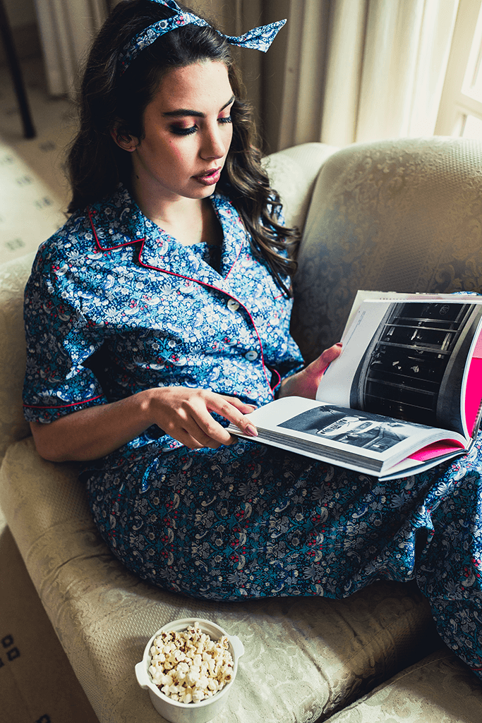 Classic PJ Set - Blue Strawberry Thief (Liberty of London fabric)